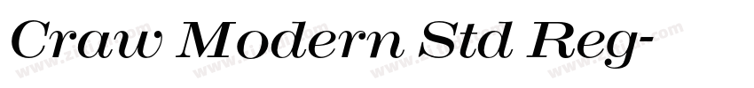 Craw Modern Std Reg字体转换